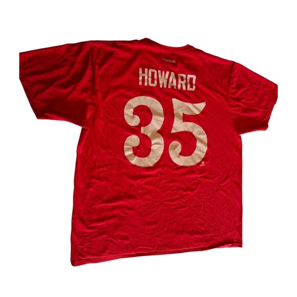 Reebok Mens 2XL 2014 Winter Classic Jimmy Howard Detroit Red Wings Jersey TShirt - Picture 1 of 5